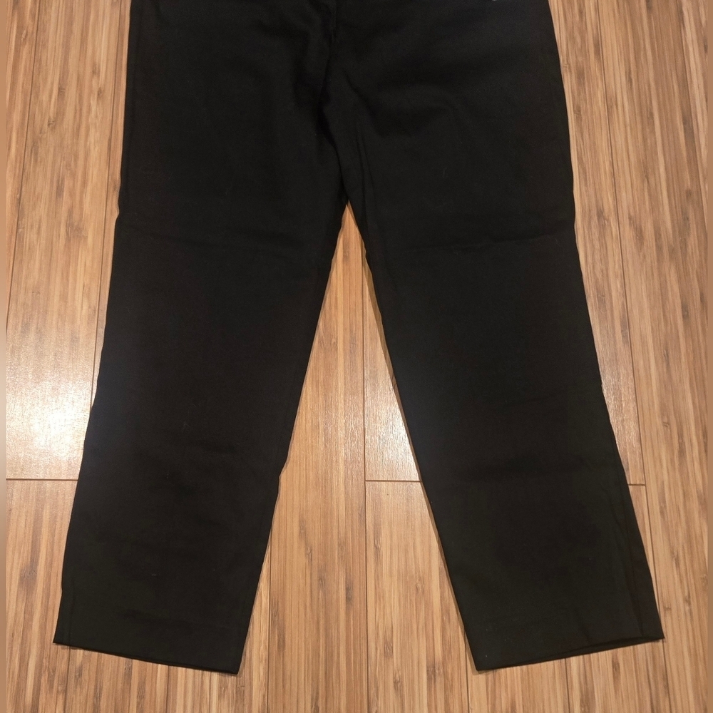 NWT Larry Levine Black Straight Leg Dress Pants - Picture 2 of 11